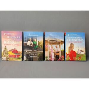 Love Inspired Inspirational Romance Christmas Books Paperback 2024 Lot of 4